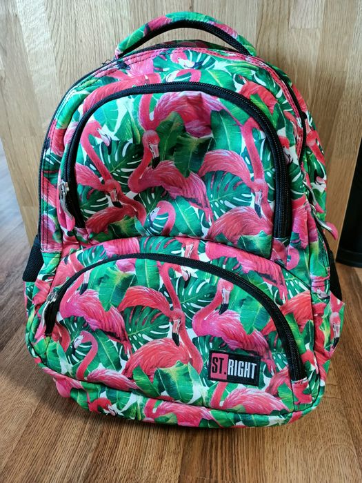 Plecak St. Right Młodzieżowy Szkolny Flamingo Pink & Green