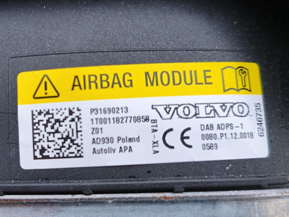 Poduszka Air Bag Kierowcy Kierownicy USA Volvo s60III