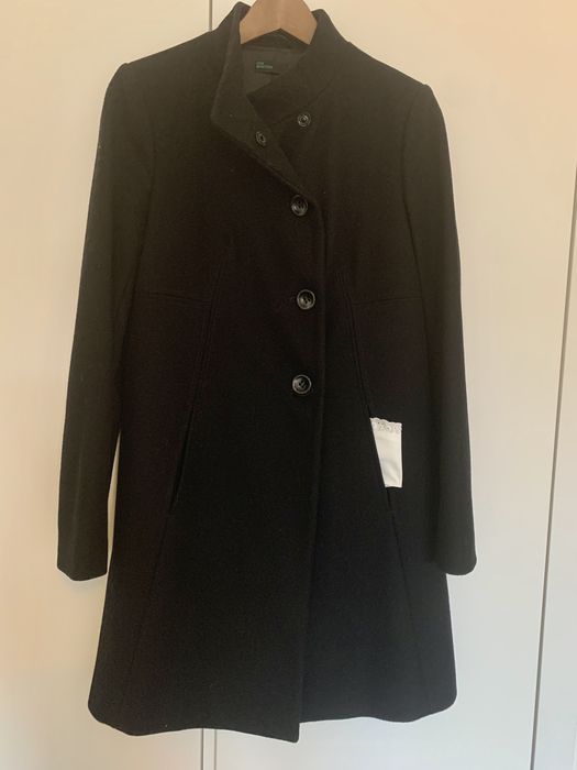 Sobretudo preto Benetton n38