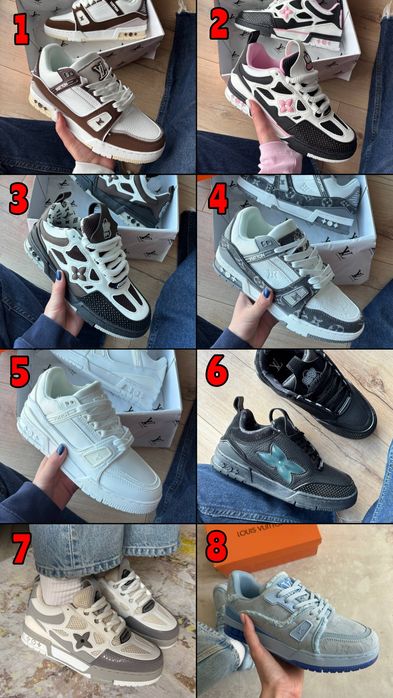 ВСІ КОЛЬОРИ‼️ Кросівки Louis Vuitton Trainer, Skate Sneaker, Archlight / 36-46, Унісекс, ПРЕМІУМ
