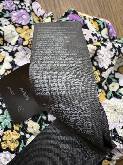 Wiosenna luźna bluzka w kwiaty dłuższy tył plus size 2XL 44