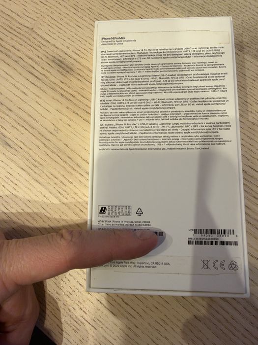 iPhone 14 Pro Max 256 GB - Silver, stan idealny, pełny komplet, nowy kabel