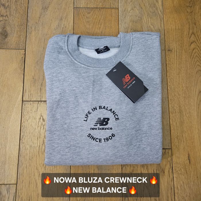 Nowa szara bluza New Balance crewneck