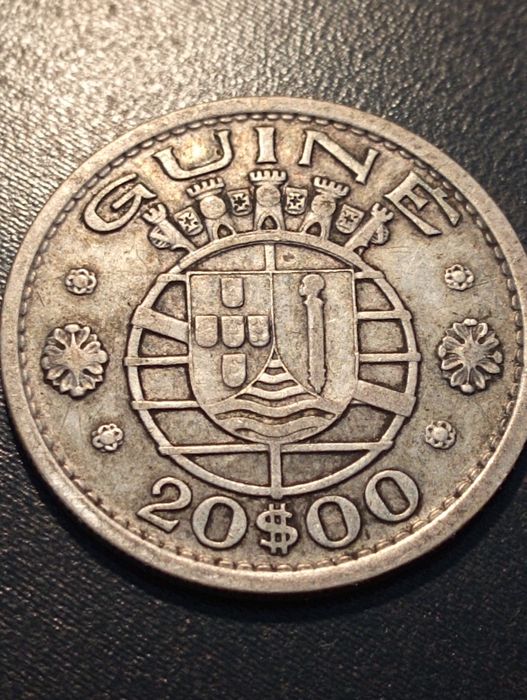 20 escudos - Guiné 1952 - Prata - Bela