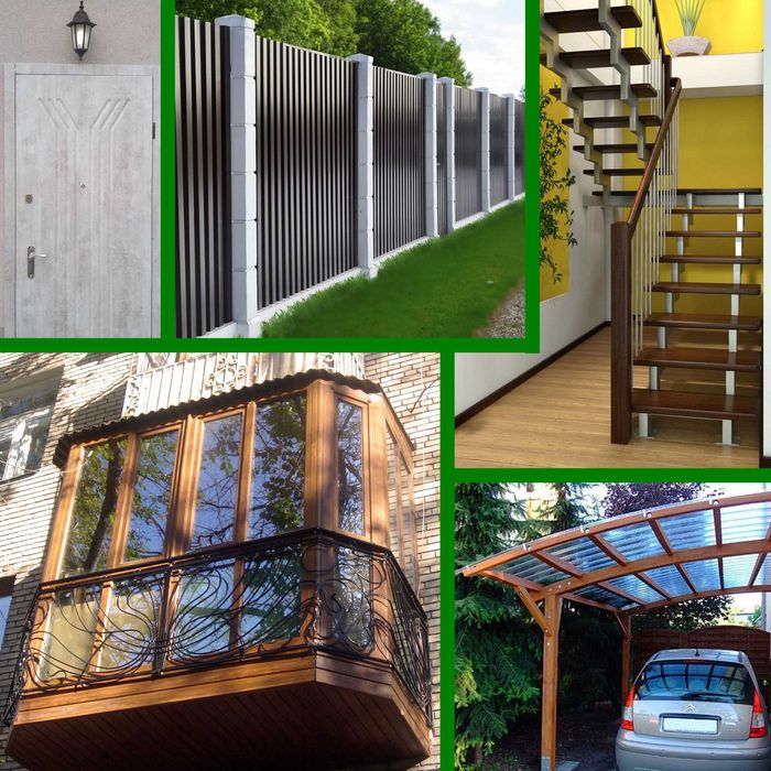 Навіси Балкон Двері Ворота Хвіртки Решітки: ремонт виготовлення монтаж