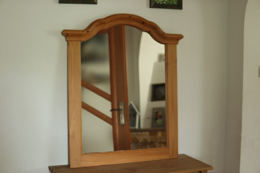 Piękne drewniane duże lustro drewniana rama