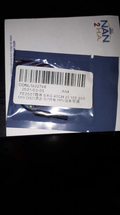 Mini vtx 5,8g 5v 40 canais longo alcance 25/100/200mw novo