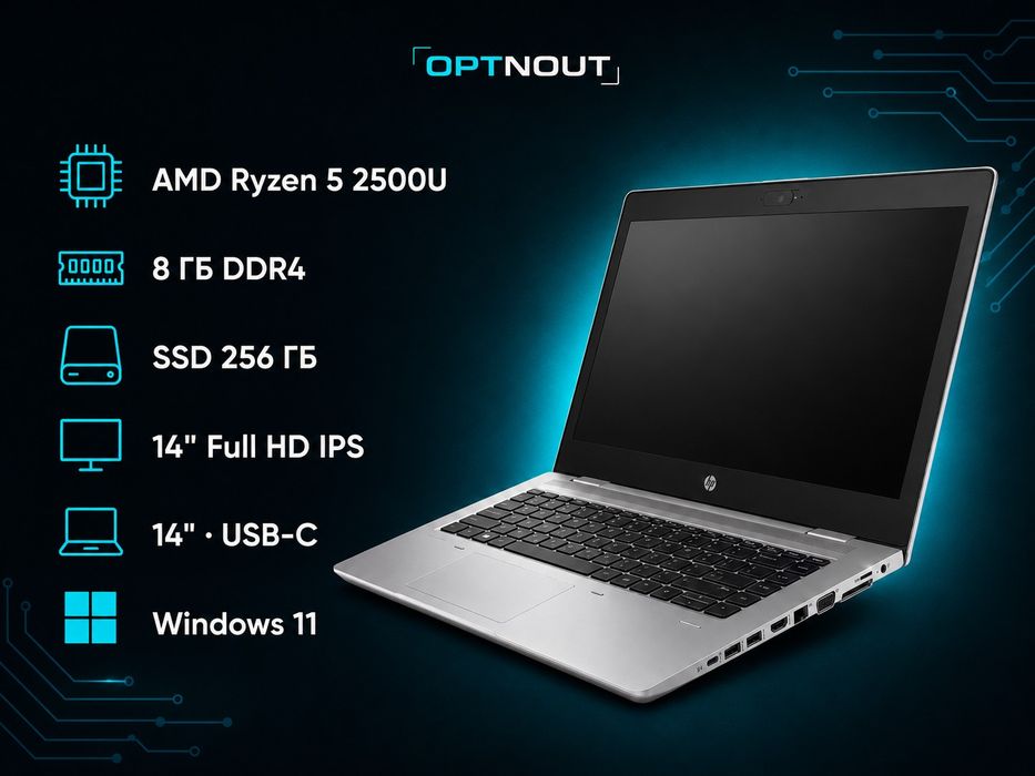 Ноутбук HP ProBook 645 G4 Ryzen 5 2500U 8/256 14"FHD IPS з ЄС/США
