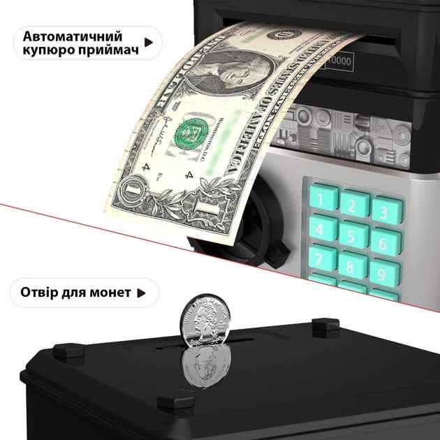 Электронная копилка Number Bank, сейф c кодовым замком