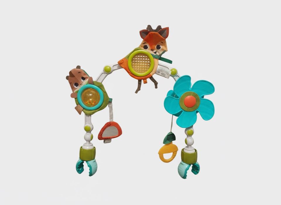 Bujaczek Fisher-Price + pałąk z zabawkami Tiny Love + kwiatek