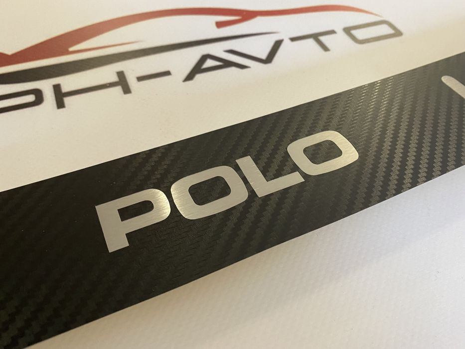 Накладка на задний бампер VW Polo 2002-2008 хетчбек карбон