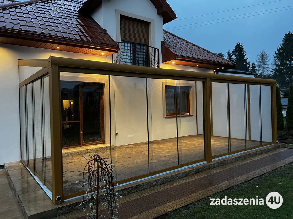 Zadaszenie tarasu Ogród zimowy Pergola Szklane ściany lp