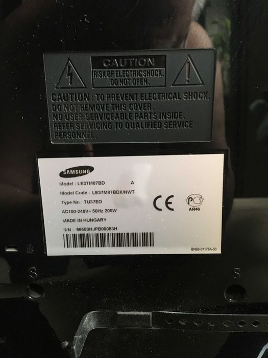 Телевизор Samsung LE-37M87BD. Диагональ 37 дюймов Сборка - Венгрия