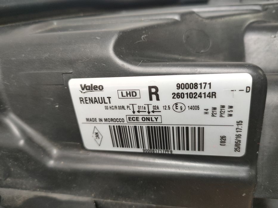 Farol Direito Dacia Dokker/Lodgy de 2012 a 2017