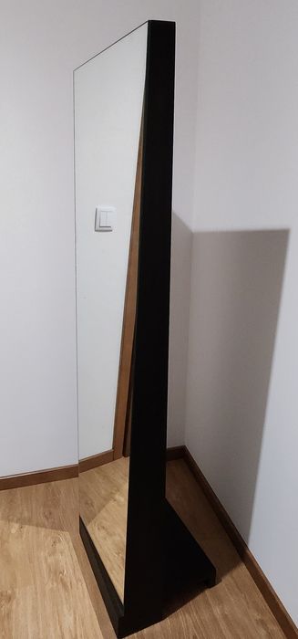 Espelho quarto madeira carvalho, com 2  cabides inox , 1.60x42x37