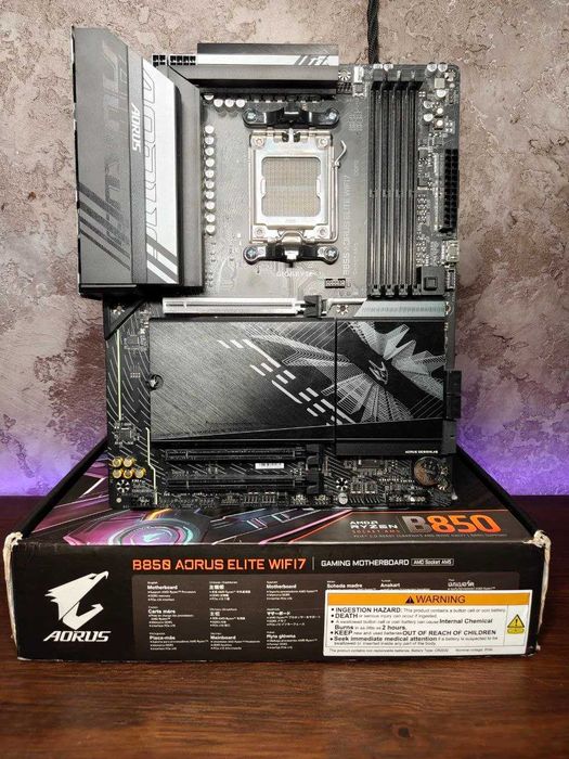 Материнська плата Gigabyte B850 Aorus Elite Wifi7 (AM5) 7000-9000 AMD