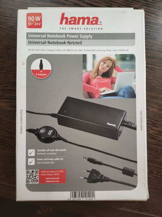 Zasilacz HAMA uniwersalny najlepszy model 90W / Nowy