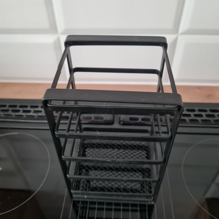 Pojemnik ociekacz na sztućce przybory kuchenne loft czarny mat Nowy