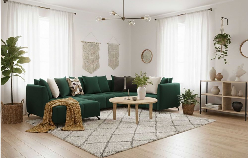 Narożnik VERONA U Styl Skandynawski, Boho | Funkcja Spania | PRODUCENT