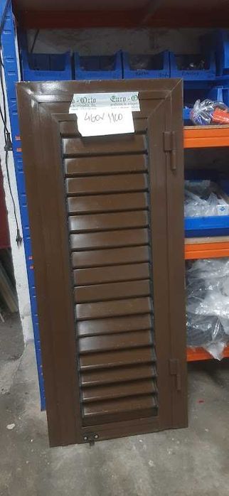 Portadas e janelas alumínio castanho, usado, barato