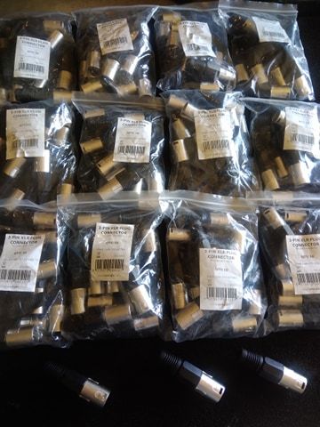 Ficha XLR Macho 3 Pin Pinos para cabo Audio ou DMX