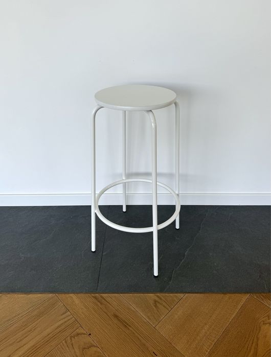 4x biały stołek barowy / hoker / wysokie krzesło Timmy 75 cm