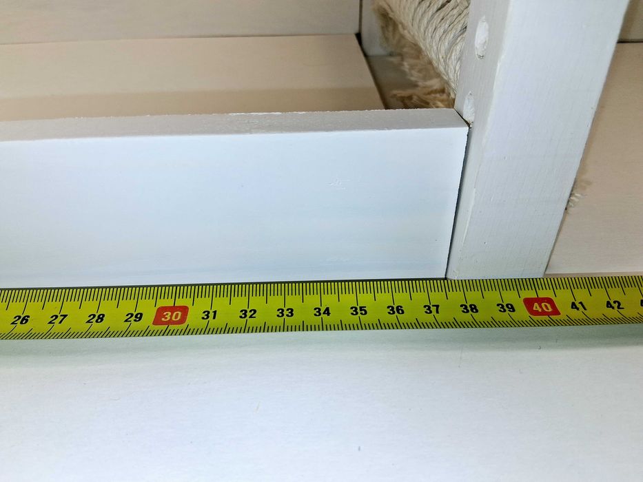 N235 Drewniane Łóżeczko Dla Psa Kota Makrama Boho Białe Solidne Nowe