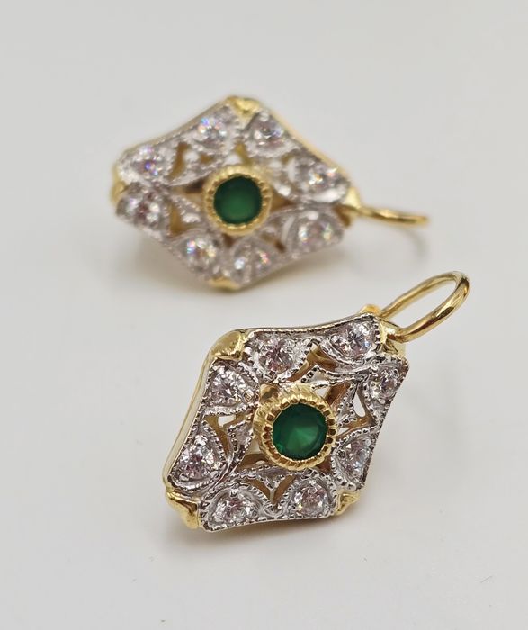 Złote kolczyki próba 750 18k Używane Stan Idealny