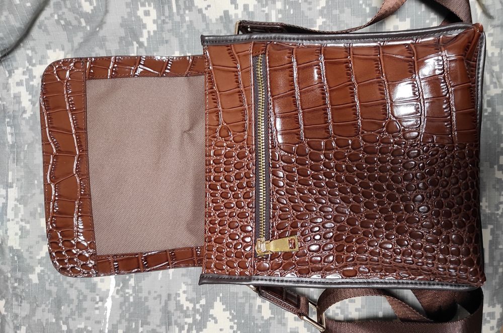 Чоловіча сумка з тисненням рептилія, сумка планшет