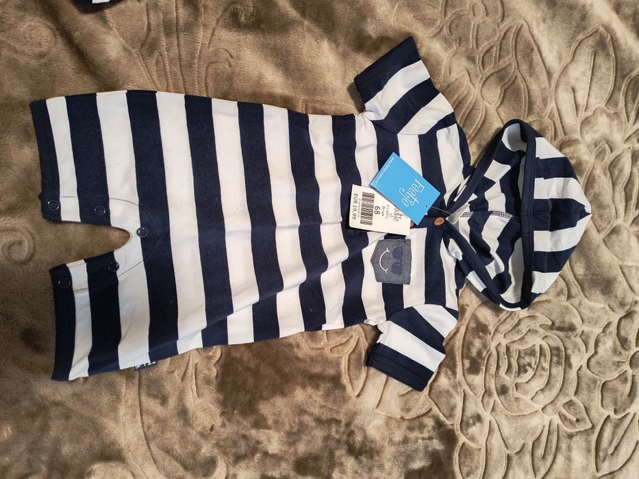 Rampers rampersy body paski kombinezon nowe 68 wiosna lato niemowle