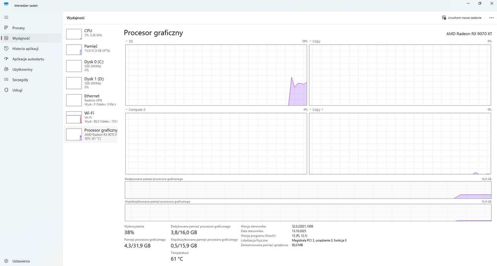 Komputer Stacjonarny i5-13600kf RX9070XT 32GB DDR4 2TB SSD M.2 +AIO240