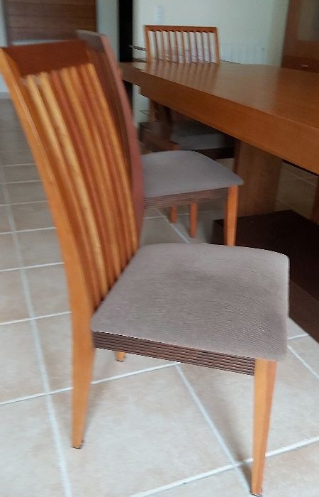 Mesa de sala de jantar NOVA com 4 cadeiras e 2 cadeirões