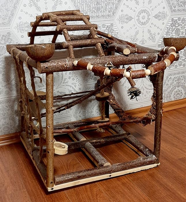 Присада, ігровий куточок, игровой уголок для папуг, пташок, 64×70×65