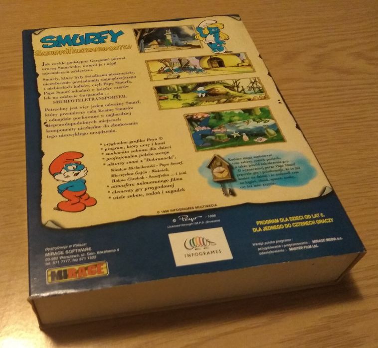 Smurfy SmurfoTeletransporter Infogrames gra komputerowa CD Big box