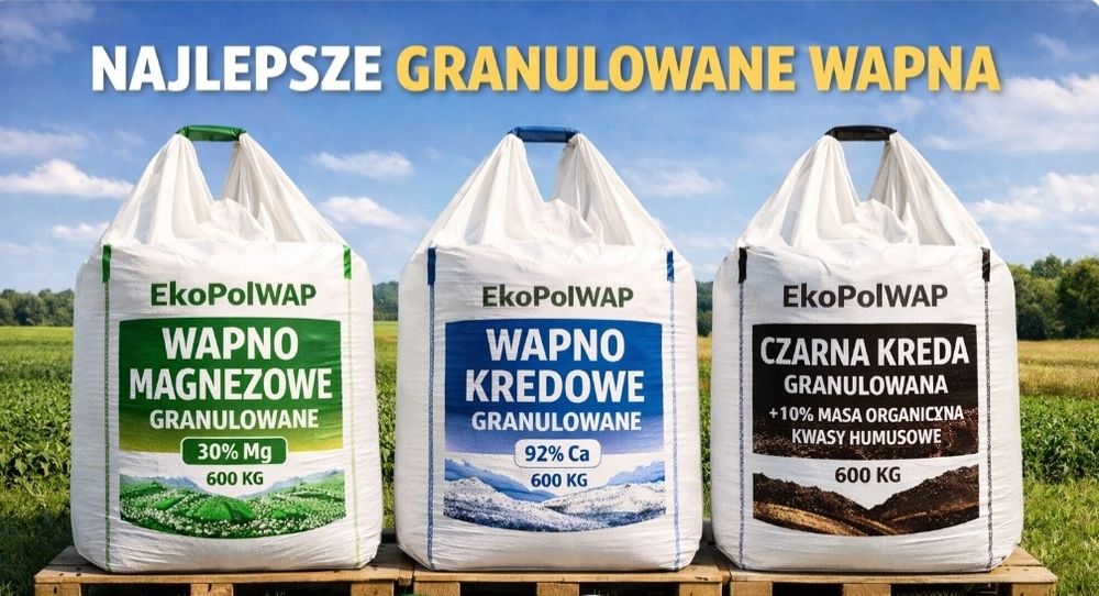 Wapno granulowane węglanowe magnezowe Czarna kreda hummus Eko Środek wapnujący CE Najwyższa jakość Zapraszamy