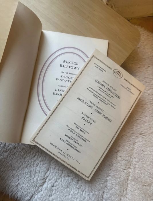 Program Wieczór Baletowy Teatr Wielki Opera Narodowa 1971