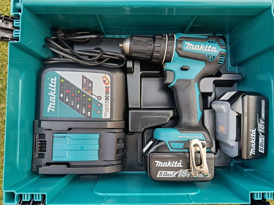 Makita DHP485RTJ Berbequim 18V Brushless 2× Baterias 5.0Ah - Brushless Drill Kit 2× 5.0Ah Batteries