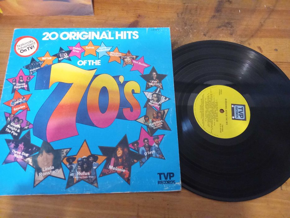 VARIOS - The 20 Original Hits Of The 70'S (Ed USA - 1977) (Stylists, B Paul, MFSB, HOT BUTTER) LP