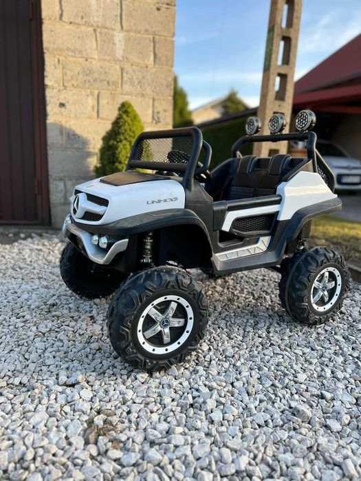Mercedes unimog bialy dla dzieci