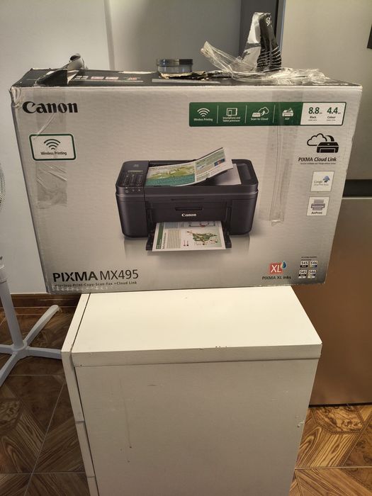 Canon PIXMA MX495 Multifunções Wi-Fi + Caixa e Acessórios