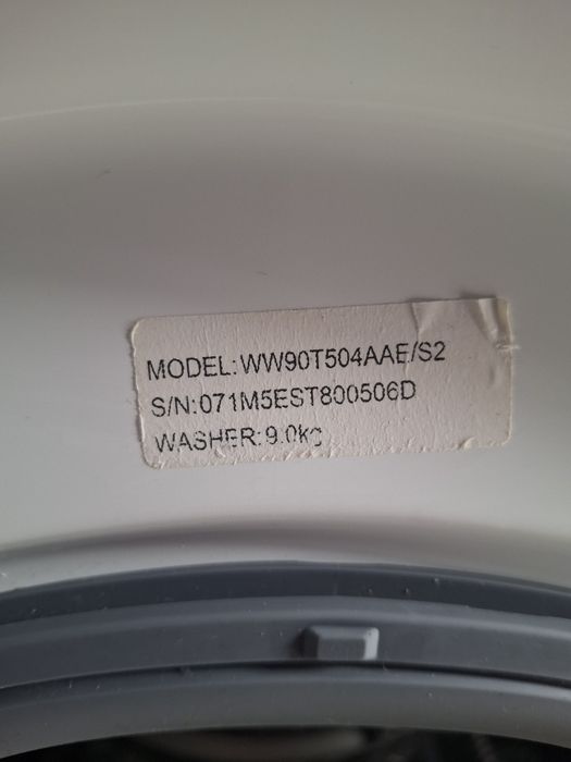 Пральна машина Samsung model WW90T504AAE