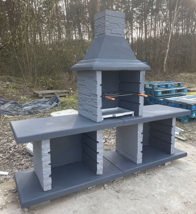 Solidny grill betonowy - nowoczesny design, trwała konstrukcja