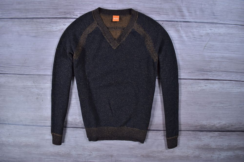 Hugo Boss Sweter Męski V Neck Virgin Wool / M