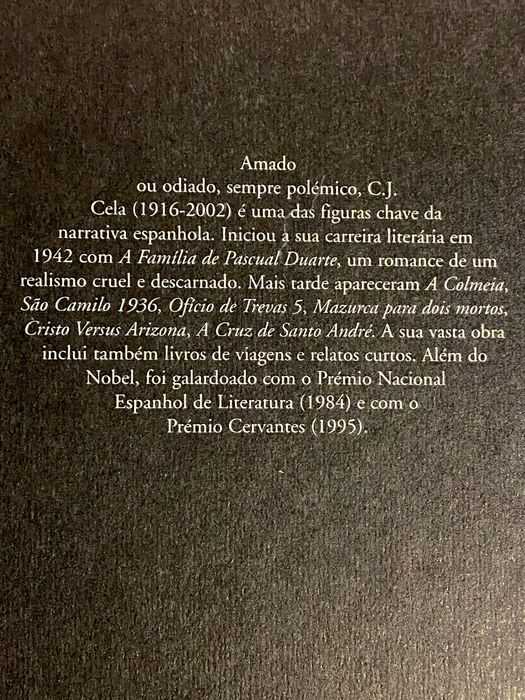Livro A Cruz de Santo André, Camilo José Cela/ Como novo