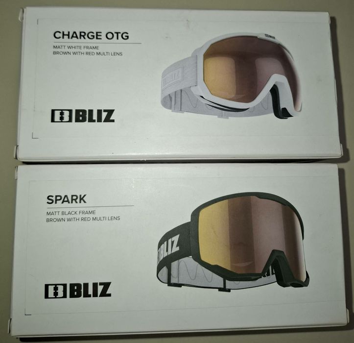 Окуляри гірськолижні Bliz Charge OTG matt white brown red Spark black