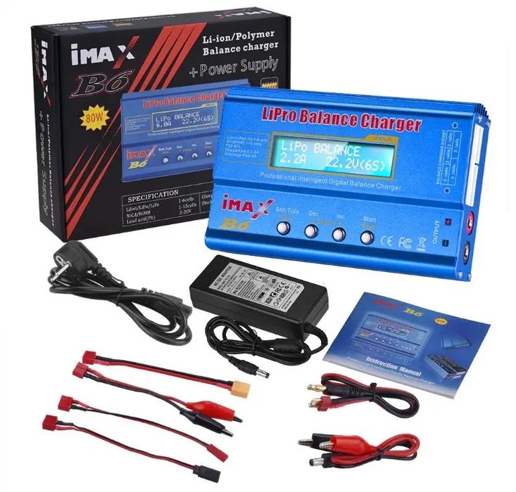 Універсальний зарядний пристрій HTRC IMAX B6 80 W з блоком живлення