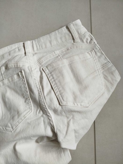 Spodnie damskie białe skinny, rozmiar 32