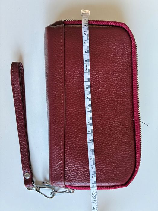 Portfel, mini torebka, czerwona