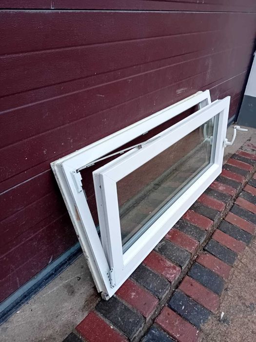 Okna jednoskrzydłowe jak nowe GEALAN 130x61 pcv poziome DOWÓZ KRAJ