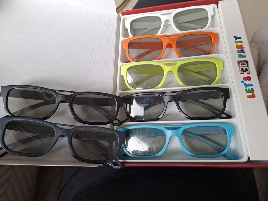 Okulary LG Party Pack  7 par różne kolory